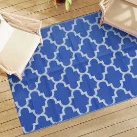 Alfombra exterior ARAKIL PP azul 140x200