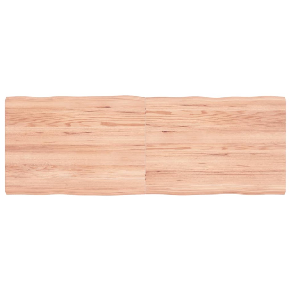 Tablero mesa madera tratada borde natural marrón
