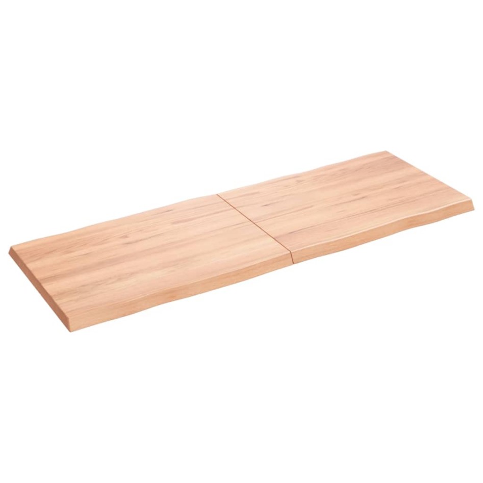Tablero mesa madera tratada borde natural marrón