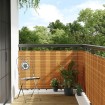 Toldo para balcón ratán sintético marrón claro 300x90 cm