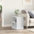 Mesa auxiliar de madera contrachapada blanco 50x30x50