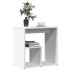 Mesa auxiliar de madera contrachapada blanco 50x30x50