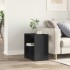 Mesa auxiliar de madera contrachapada negro 50x30x50