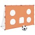 Portería de fútbol con tela de puntería y balón 182x62x118