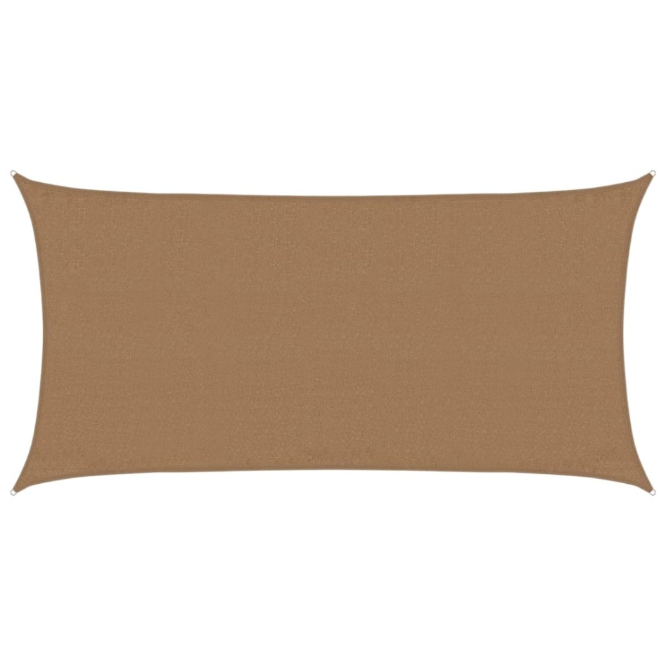 Toldo de vela HDPE taupe 160 g/m² 3x6