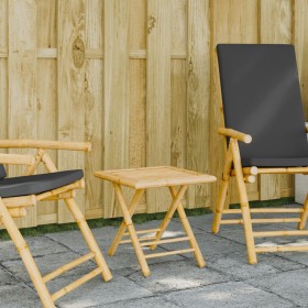 Mesa plegable de jardín de bambú 45x45x45