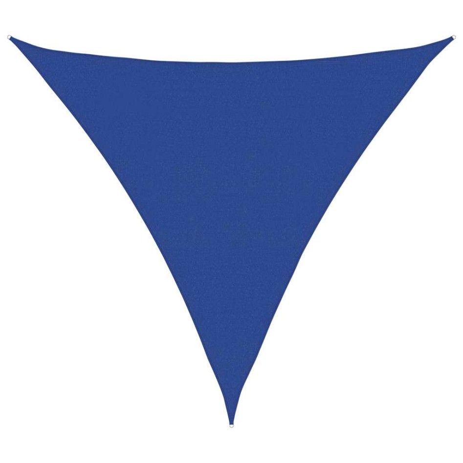 Toldo de vela triangular HDPE azul 160 g/m² 5x5x5