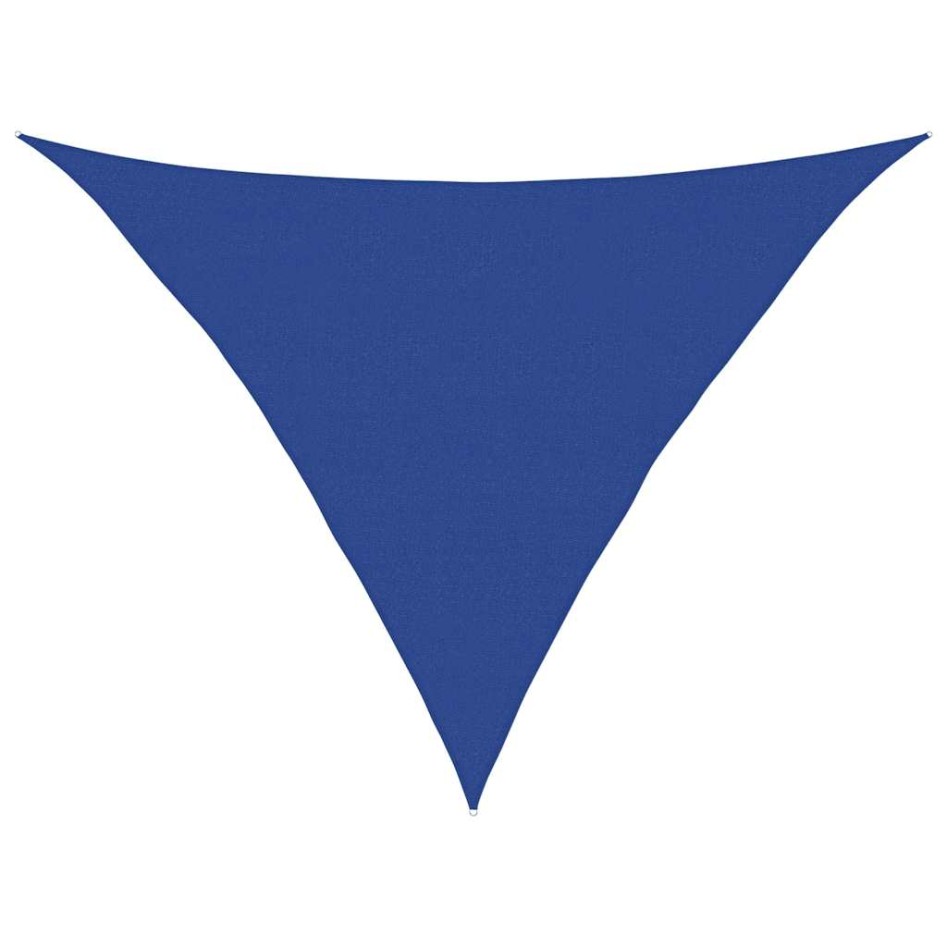 Toldo de vela triangular HDPE azul 160 g/m² 5x5x6