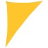 Toldo de vela triangular HDPE amarillo 160 g/m² 4x5x6,8