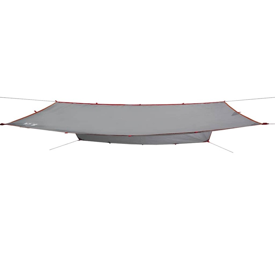 Lona de camping impermeable gris y naranja 300x294