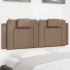 Cabecero de cama acolchado cuero sintético capuchino 140
