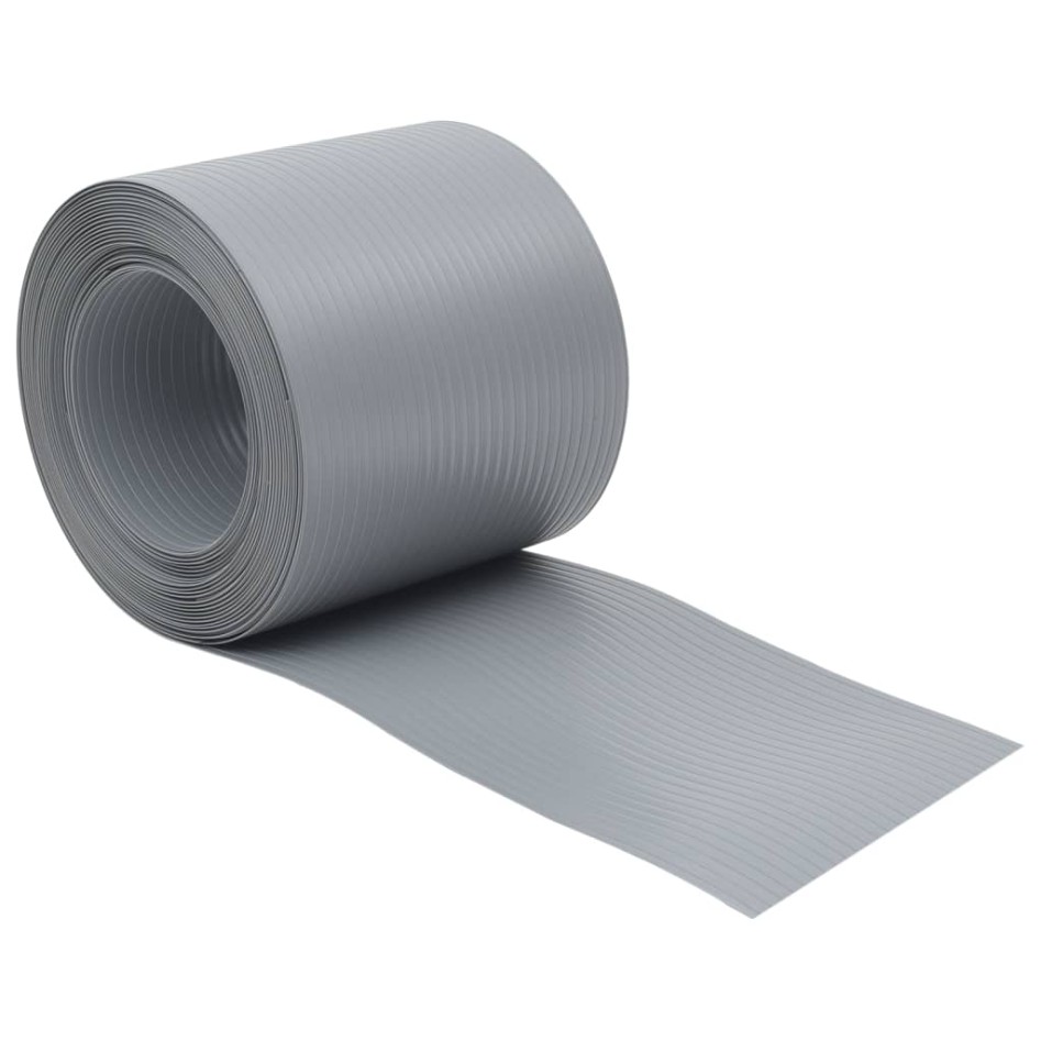 Pantallas privacidad jardín 10 uds PVC gris 252,5x19