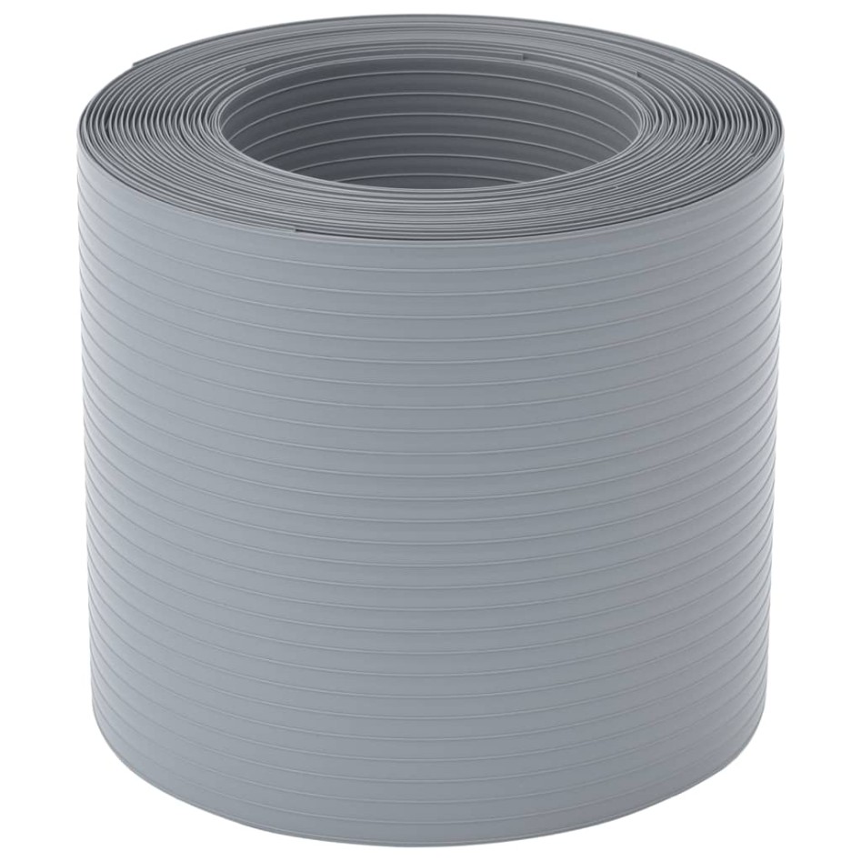 Pantallas privacidad jardín 10 uds PVC gris 252,5x19