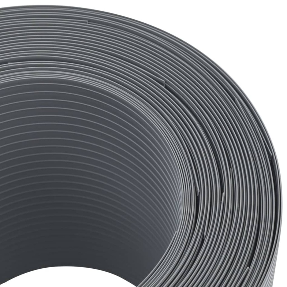 Pantallas privacidad jardín 10 uds PVC gris 252,5x19