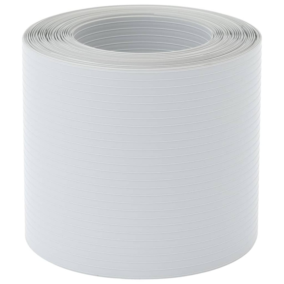 Pantallas privacidad jardín 10 uds PVC gris claro 252,5x19