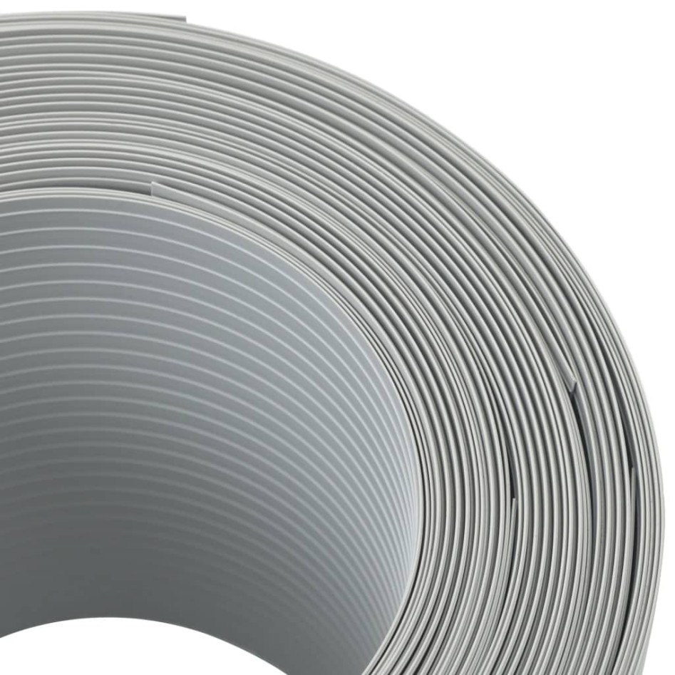 Pantallas privacidad jardín 10 uds PVC gris claro 252,5x19