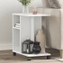 Mesa auxiliar con ruedas madera ingeniería blanco 50x30x55