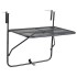 Mesa de balcón de acero negro 60x40