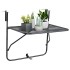 Mesa de balcón de acero negro 60x40