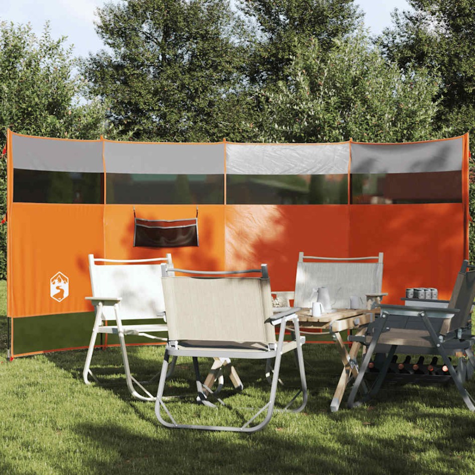 Cortaviento de camping impermeable naranja 366x152x152