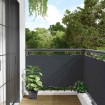 Pantalla de privacidad de balcón PVC gris antracita 1000x90 cm
