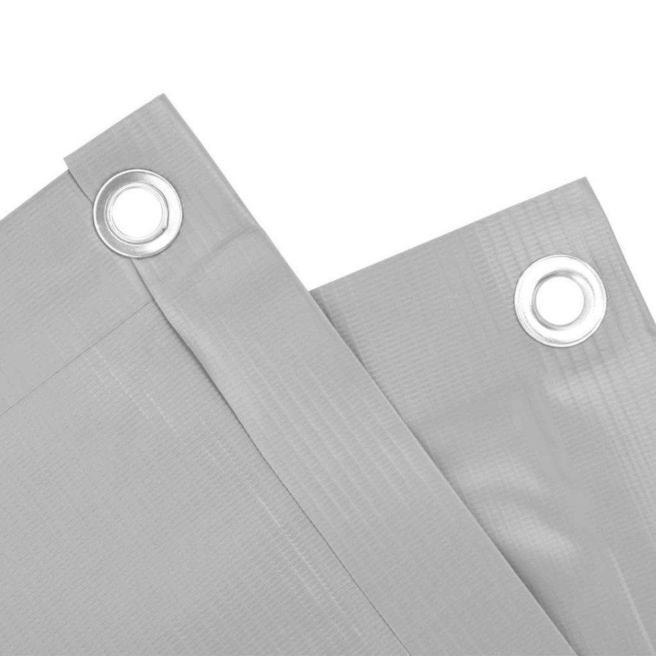 Pantalla de privacidad de balcón PVC gris 800x90