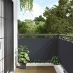 Pantalla de privacidad de balcón PVC gris antracita 700x120 cm