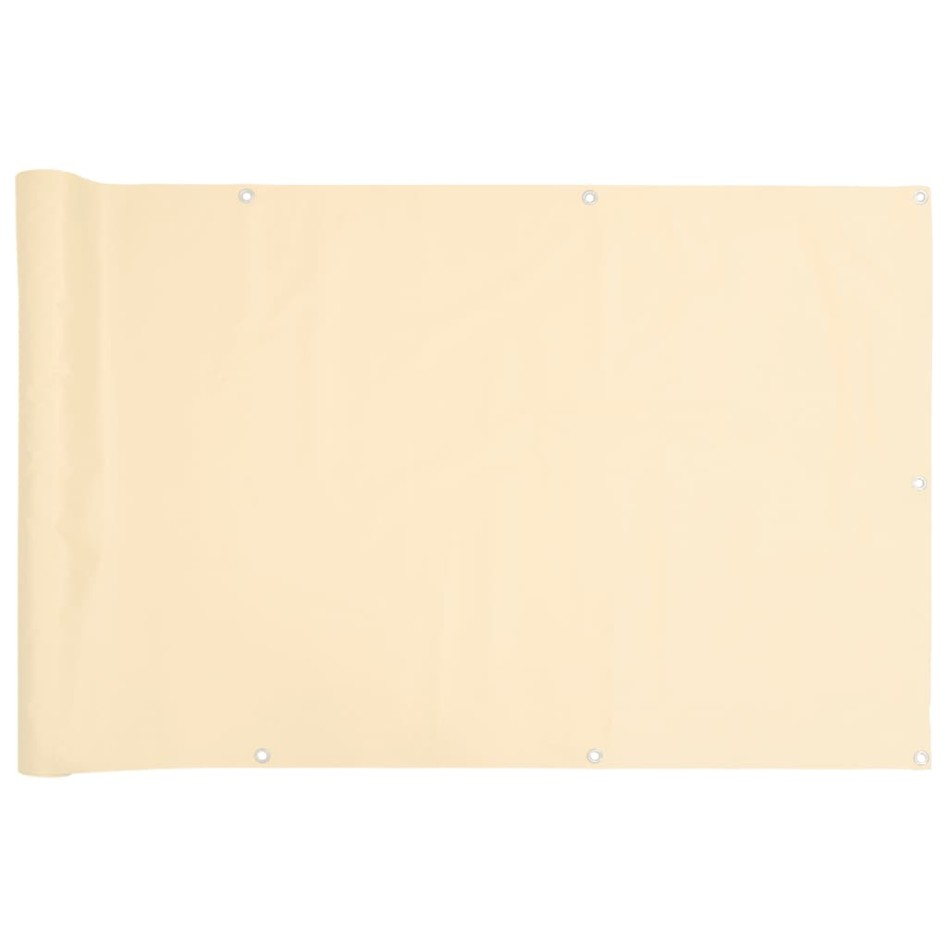 Pantalla de privacidad de balcón PVC crema 700x120