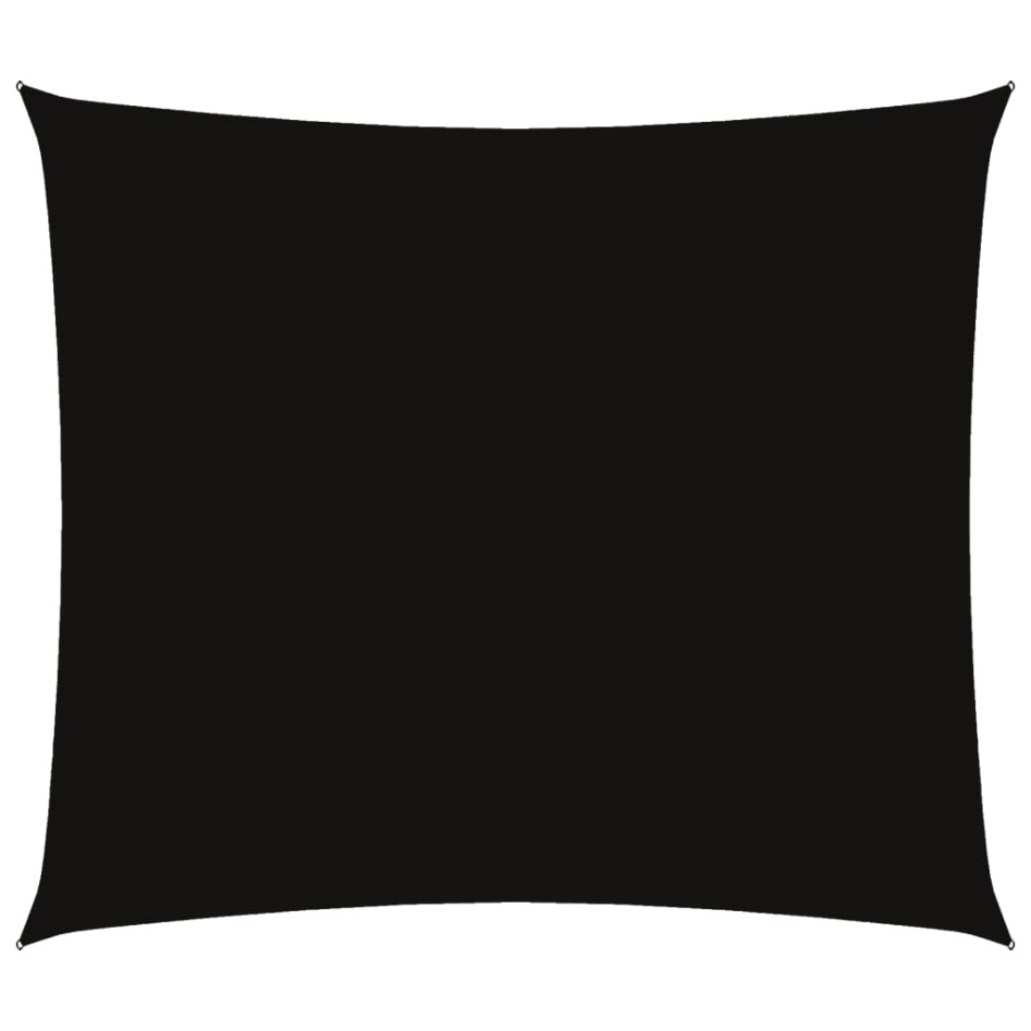 Toldo de vela rectangular tela Oxford negro 2,5x3