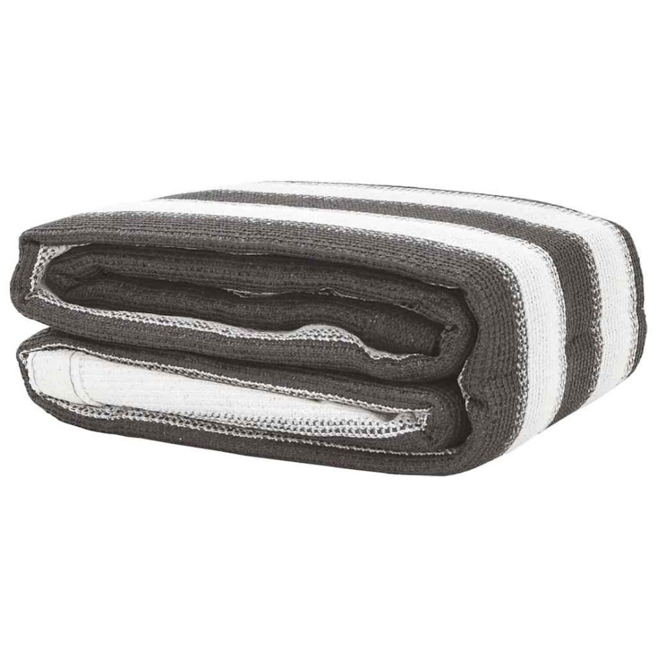 Alfombra de tienda de campaña antracita y blanco 300x500