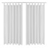 Cortinas de micro-raso con bucles 2 unidades blanco 140x245