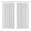 Cortinas de micro-raso con bucles 2 unidades blanco 140x245 cm