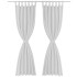 Cortinas de micro-raso con bucles 2 unidades blanco 140x245
