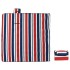Manta de picnic plegable terciopelo rayas rojo azul 200x200