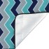Manta de picnic plegable terciopelo ondas azules 200x200