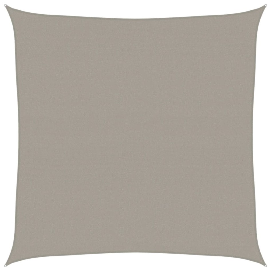 Toldo de vela cuadrado HDPE gris claro 160 g/m² 4,5x4,5