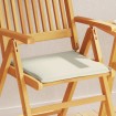 Cojines de asiento de jardín cuadrados 6 uds crema 45x45x2 cm
