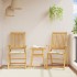 Cojines de asiento de jardín cuadrados 6 uds crema 45x45x2