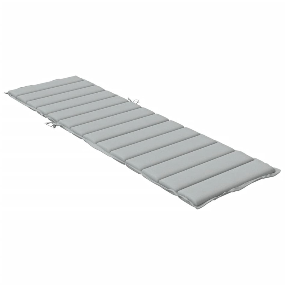 Cojín para tumbona tela gris claro melange 200x50x4