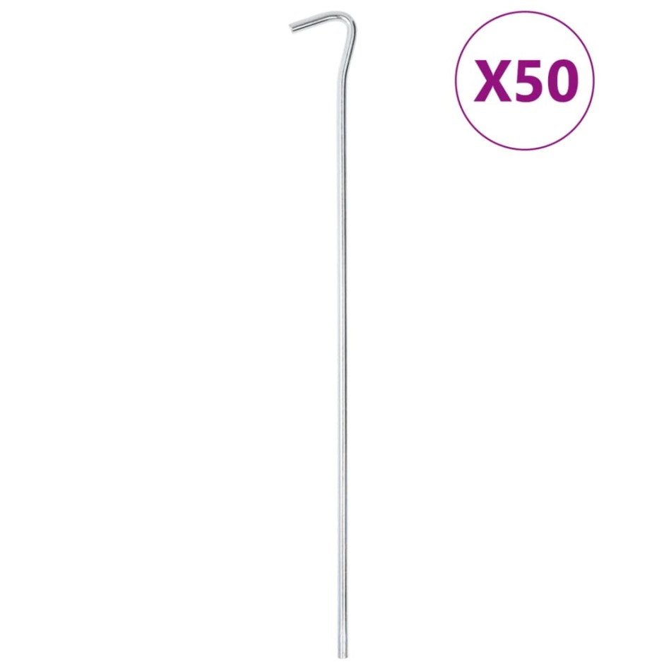 Clavijas para tienda 50 uds acero galvanizado 30 cm Ø7