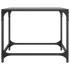 Mesa de centro superficie vidrio negro y acero 50x50x40