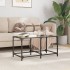 Mesa de centro superficie de vidrio acero negra 78,5x40x40
