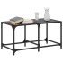 Mesa de centro superficie de vidrio acero negra 78,5x40x40