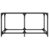Mesa de centro superficie de vidrio acero negra 78,5x40x40