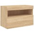 Mueble de TV de pared con luces LED roble Sonoma 60x30x40