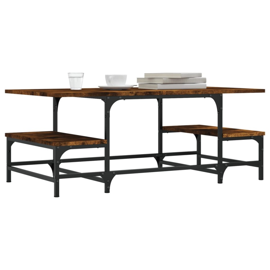 Mesa de centro madera contrachapada roble ahumado