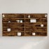 Vitrina de madera de ingeniería roble ahumado 100x8,5x50