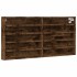 Vitrina de madera de ingeniería roble ahumado 100x8,5x50