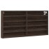 Vitrina de madera de ingeniería marrón roble 100x8,5x50
