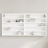 Vitrina de madera de ingeniería blanca 100x8,5x50